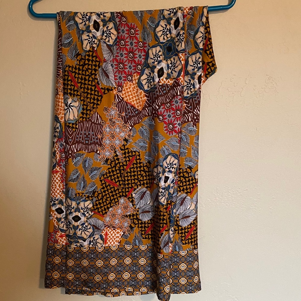 Wide leg printed pants